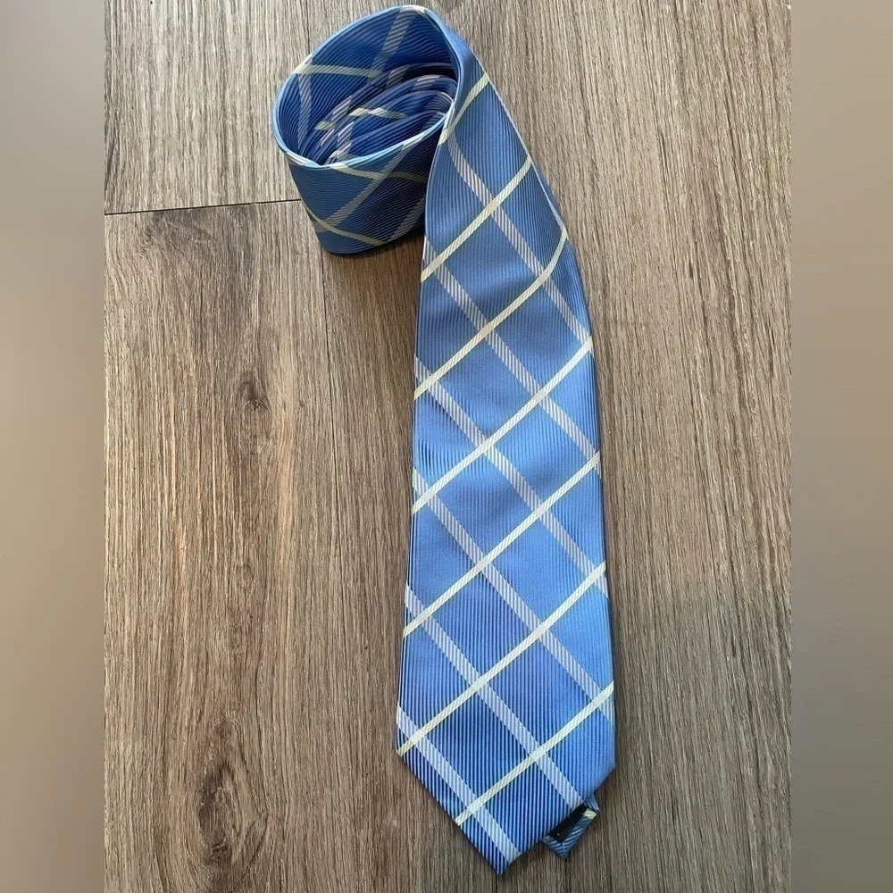 BOSS Men’s Silk Tie | Blue, White, Yellow